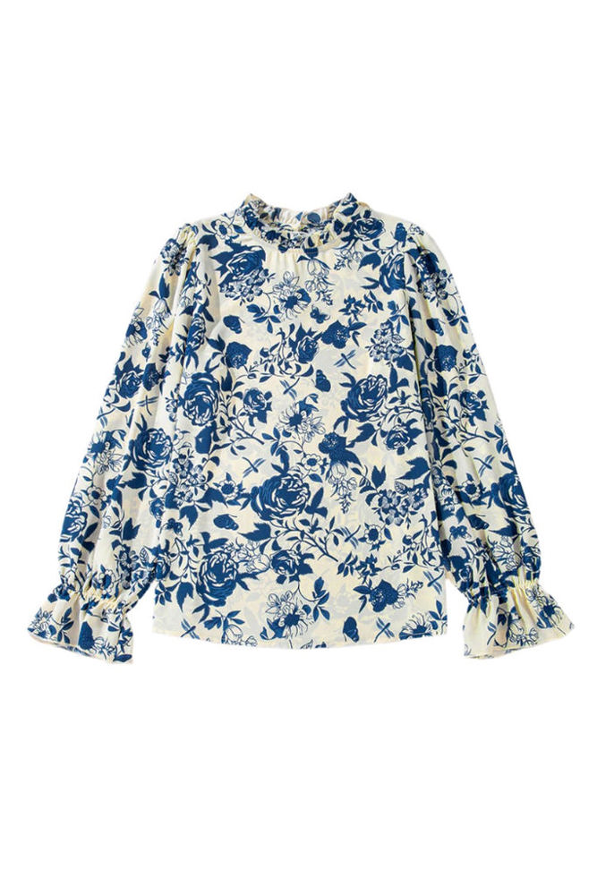 HIDDEN GEMS Florence Floral Ruffle Blouse