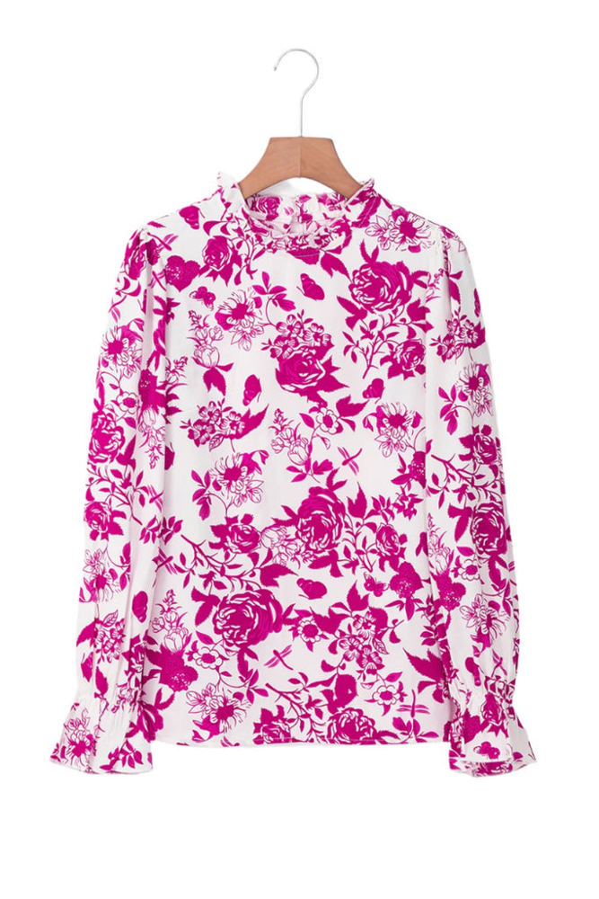 HIDDEN GEMS Florence Floral Ruffle Blouse