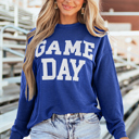  HIDDEN GEMS | GAME DAY Corded Long Sleeve Crewneck Top