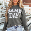  HIDDEN GEMS | GAME DAY Corded Long Sleeve Crewneck Top