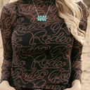  HIDDEN GEMS Rodeo Mesh Long Sleeve Top