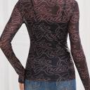  HIDDEN GEMS | Western Rodeo Mesh Mock Neck Top