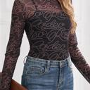  HIDDEN GEMS | Western Rodeo Mesh Mock Neck Top