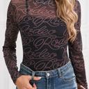  HIDDEN GEMS | Western Rodeo Mesh Mock Neck Top