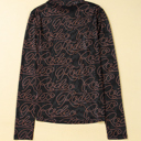 HIDDEN GEMS | Western Rodeo Mesh Mock Neck Top