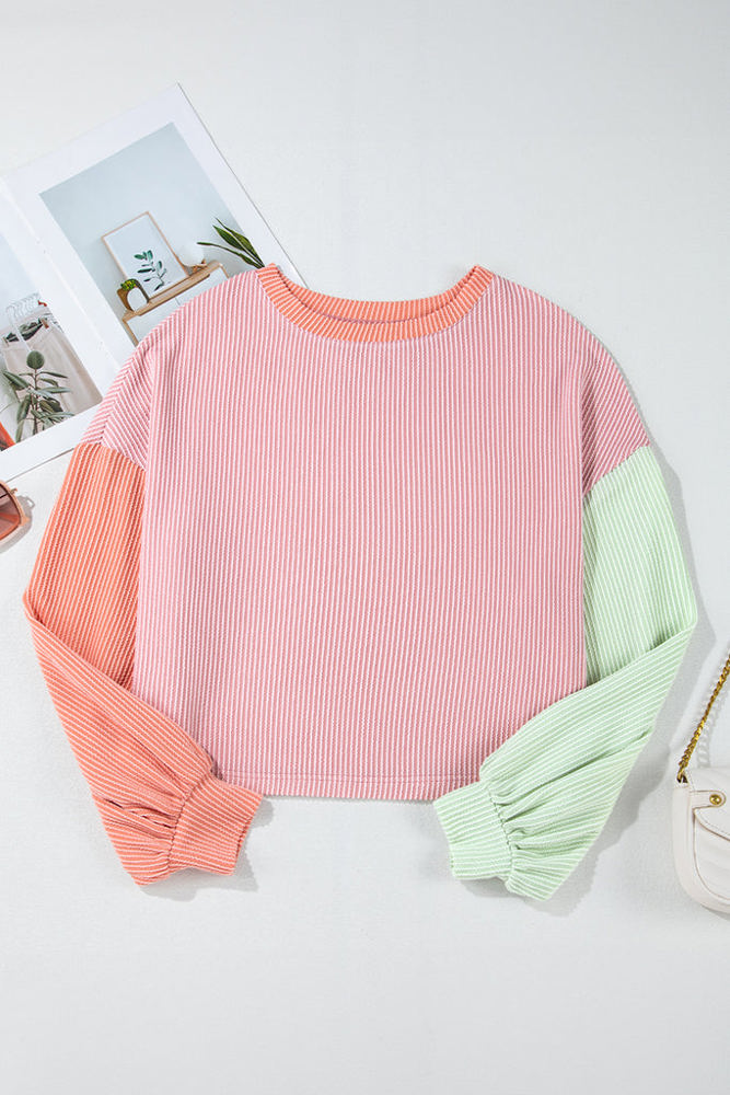 CASUALLY CUTE COLORBLOCK TOP