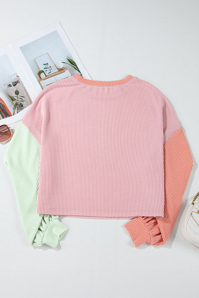 CASUALLY CUTE COLORBLOCK TOP