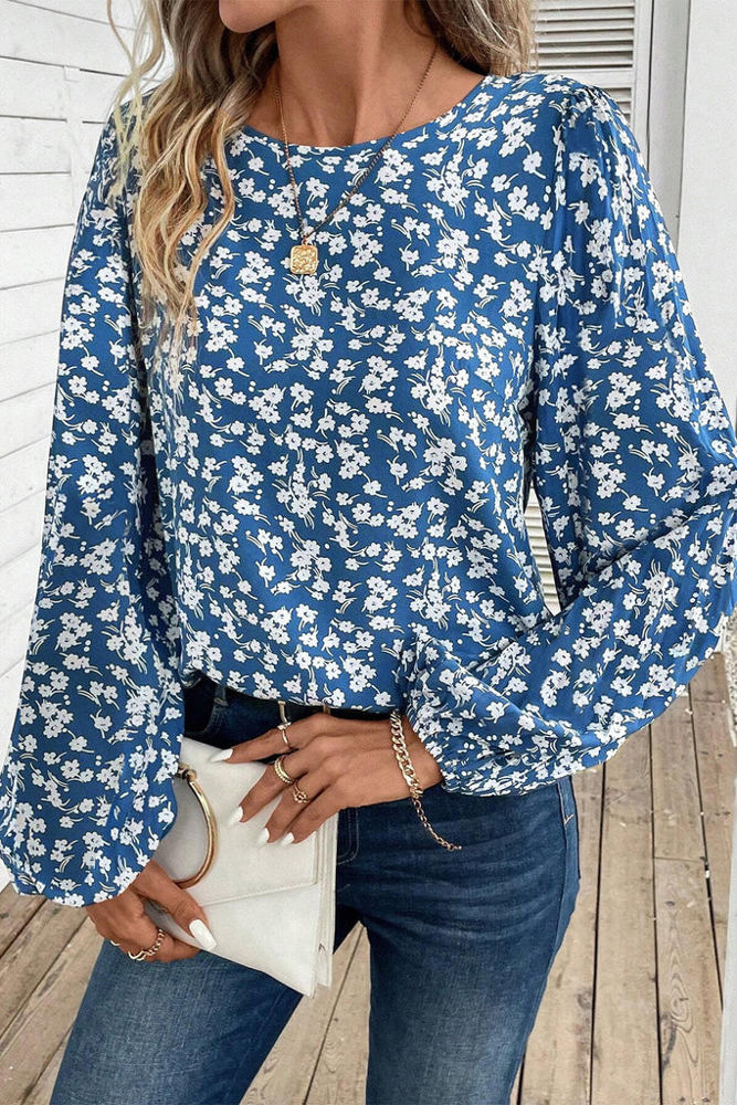 The Daisy Blue Long Sleeve Blouse