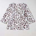  HIDDEN GEMS Leopard Shirred Blouse