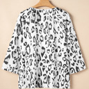  HIDDEN GEMS Leopard Shirred Blouse