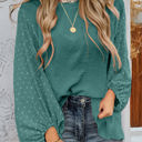  HIDDEN GEMS | Swiss Dot Patchwork Balloon Sleeve Blouse