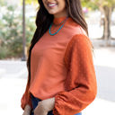  HIDDEN GEMS | Swiss Dot Patchwork Balloon Sleeve Blouse