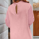  HIDDEN GEMS | Swiss Dot Patchwork Balloon Sleeve Blouse