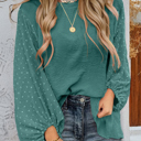  HIDDEN GEMS Dotted Sleeve Blouse