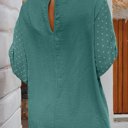  HIDDEN GEMS Dotted Sleeve Blouse