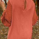  HIDDEN GEMS Dotted Sleeve Blouse