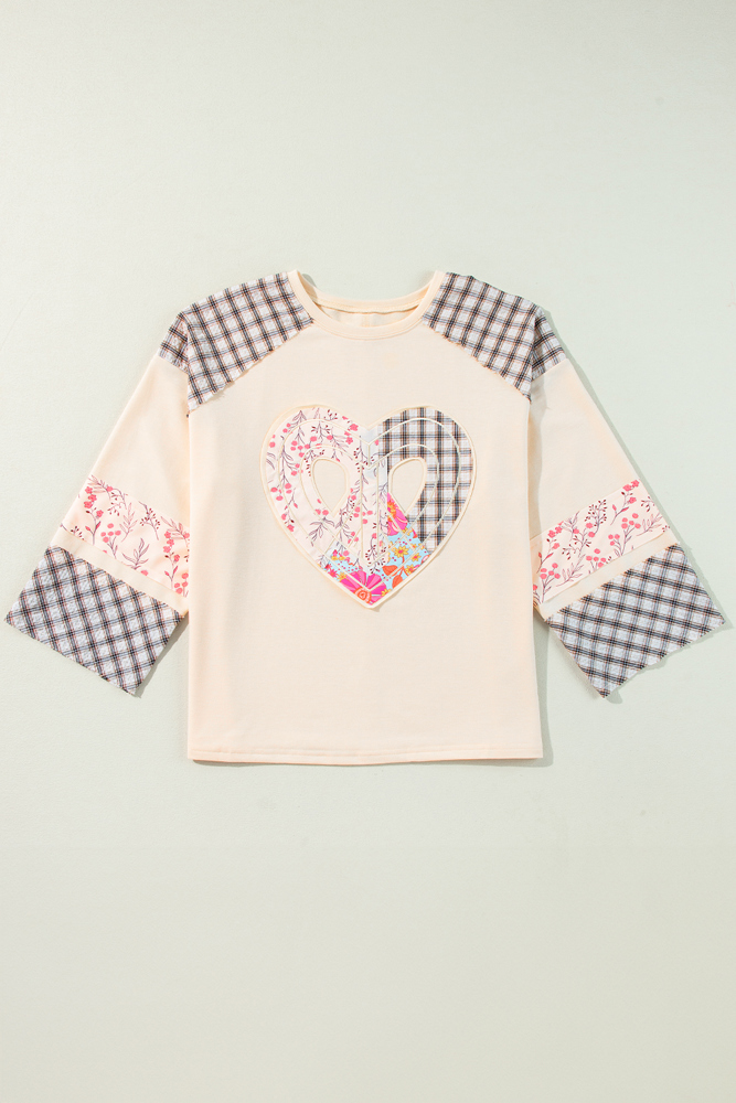 The Heart to Heart Plaid Patchwork Top