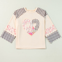  The Heart to Heart Plaid Patchwork Top