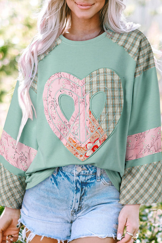 The Heart to Heart Plaid Patchwork Top