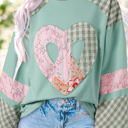  The Heart to Heart Plaid Patchwork Top