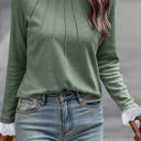  The Helene Soft Lace Sleeve Cuff Top