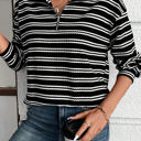  HIDDEN GEMS Beloved Basics Stripe Zip Top