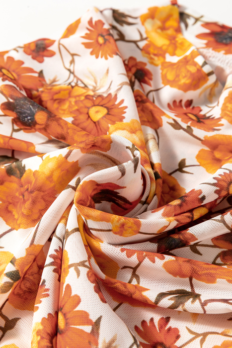 HIDDEN GEMS | Floral Bell Sleeve Mock Neck Blouse