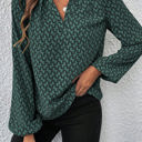  HIDDEN GEMS Abstract V Neck Blouse