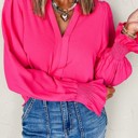  The Devon Crinkled Smocked Sleeve Blouse