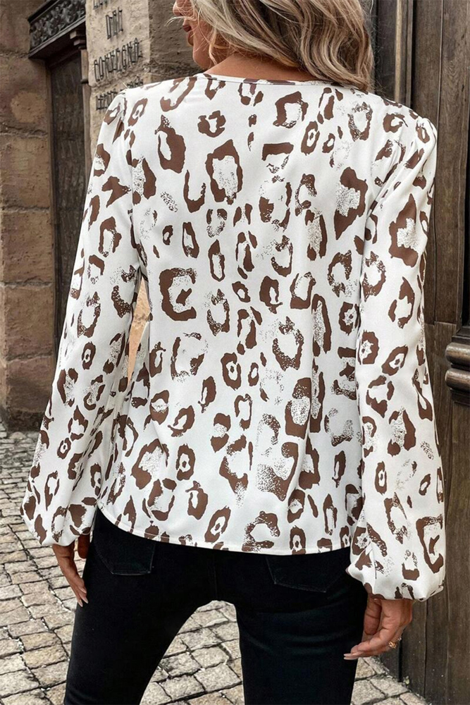 HIDDEN GEMS Leopard Blouse