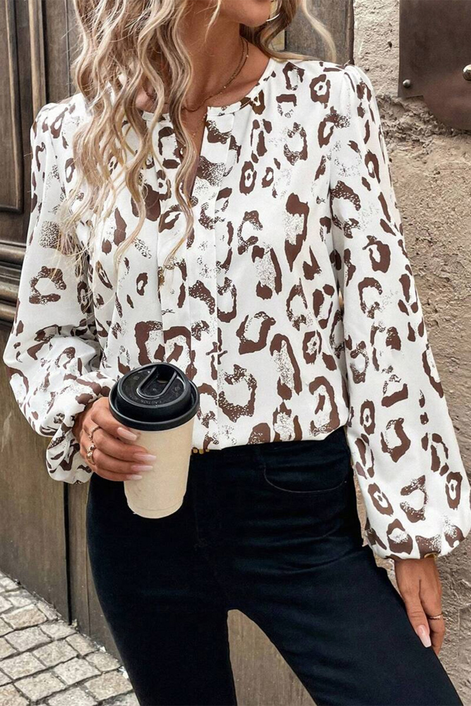 HIDDEN GEMS Leopard Blouse