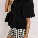  HIDDEN GEMS Classy Bow Tie Blouse