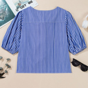  HIDDEN GEMS Stripe Bow Tie Top