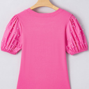  HIDDEN GEMS Pretty Beaded Puff Sleeve Top