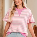  HIDDEN GEMS | Sweet Summer Stripe Ruffle Sleeve Top