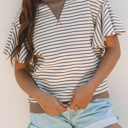  HIDDEN GEMS | Sweet Summer Stripe Ruffle Sleeve Top