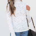  HIDDEN GEMS Floral Lace Mock Neck Top