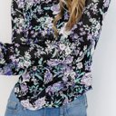  HIDDEN GEMS Floral Mesh Fitted Top