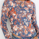  HIDDEN GEMS Floral Mesh Fitted Top