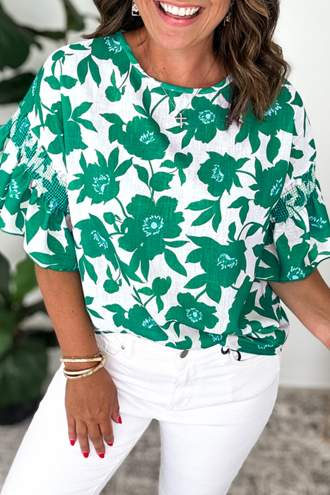 HIDDEN GEMS Vibrant Floral Loose Blouse