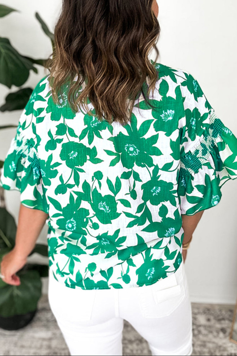 HIDDEN GEMS Vibrant Floral Loose Blouse