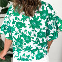  HIDDEN GEMS Vibrant Floral Loose Blouse