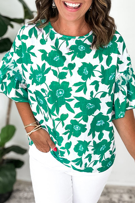 HIDDEN GEMS Vibrant Floral Loose Blouse