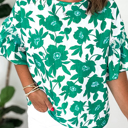  HIDDEN GEMS Vibrant Floral Loose Blouse