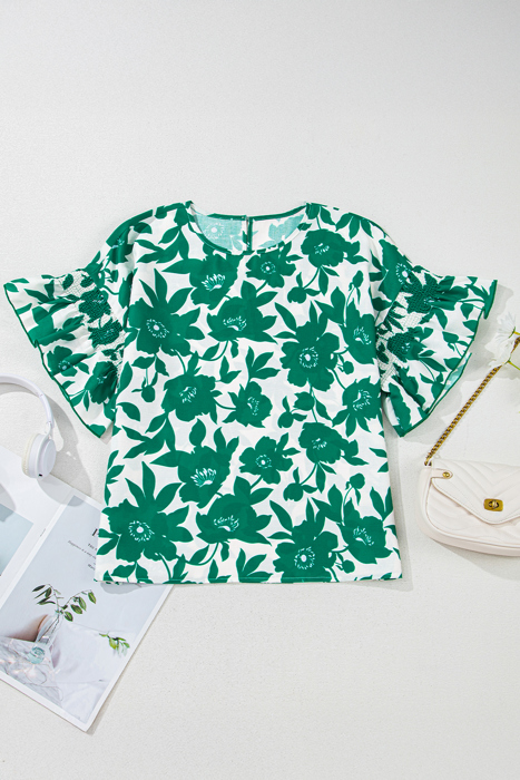 HIDDEN GEMS Vibrant Floral Loose Blouse