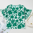  HIDDEN GEMS Vibrant Floral Loose Blouse