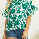  HIDDEN GEMS Vibrant Floral Loose Blouse