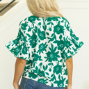  HIDDEN GEMS Vibrant Floral Loose Blouse