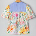  HIDDEN GEMS Artsy Floral Ruffle Top