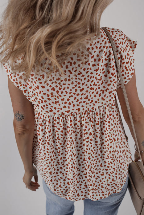 HIDDEN GEMS | Trendy Embroidered Dotted Blouse